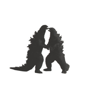 Vintage Kaiju Scene Vinyl Car Decal Sticker – Waterproof & UV-Resistant 