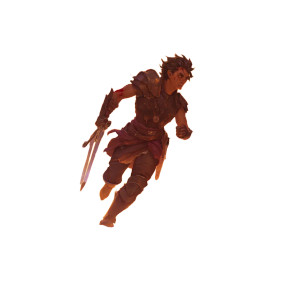 Fiery Warrior Fleeing Vinyl Car Decal Sticker – Waterproof & UV-Resistant 