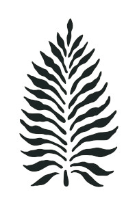 Black Bali Fern Vinyl Car Decal Sticker – Waterproof & UV-Resistant 