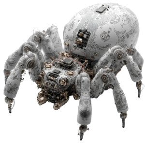 Retro Robot Spider Vinyl Car Decal Sticker – Waterproof & UV-Resistant 
