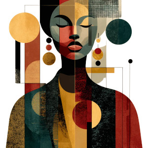 Geometric African Portrait Vinyl Car Decal Sticker – Waterproof & UV-Resistant Geometric African Portrait Vinyl Car Decal Sticker – Waterproof & UV-Resistant