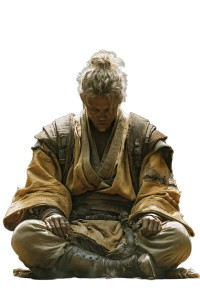 Jedi Musashi Meditating Vinyl Car Decal Sticker – Waterproof & UV-Resistant 