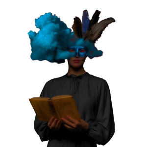 Surreal Magritte Girl Vinyl Car Decal Sticker – Waterproof & UV-Resistant 