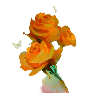 Cyborg Roses Intertwined Vinyl Car Decal Sticker – Waterproof & UV-Resistant 