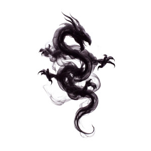 Ethereal Smoke Dragon Vinyl Car Decal Sticker – Waterproof & UV-Resistant 