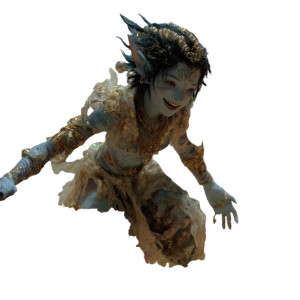 Laughing Half-Orc Child Vinyl Car Decal Sticker – Waterproof & UV-Resistant 