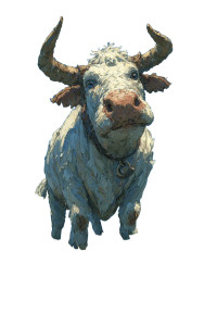Giant Peaceful Cow Vinyl Car Decal Sticker – Waterproof & UV-Resistant Giant Peaceful Cow Vinyl Car Decal Sticker – Waterproof & UV-Resistant