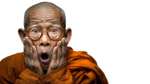 Buddhist Monk Surprised Vinyl Car Decal Sticker – Waterproof & UV-Resistant Buddhist Monk Surprised Vinyl Car Decal Sticker – Waterproof & UV-Resistant