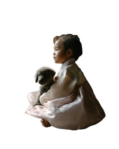 Child And Puppy V2 Vinyl Car Decal Sticker – Waterproof & UV-Resistant 