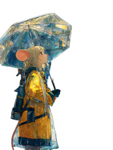 Mouse Girl Raincoat Vinyl Car Decal Sticker – Waterproof & UV-Resistant Mouse Girl Raincoat Vinyl Car Decal Sticker – Waterproof & UV-Resistant