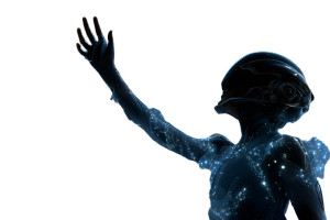 Futuristic Glowing Warrior V2 Vinyl Car Decal Sticker – Waterproof & UV-Resistant 