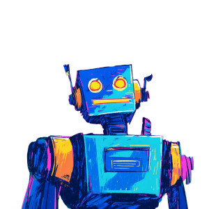 Anime Robot Assistant V2 Vinyl Car Decal Sticker – Waterproof & UV-Resistant 