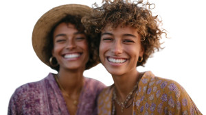 Laughing Beach Friends Vinyl Car Decal Sticker – Waterproof & UV-Resistant 