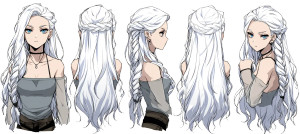 Character Hair Design Vinyl Car Decal Sticker – Waterproof & UV-Resistant 