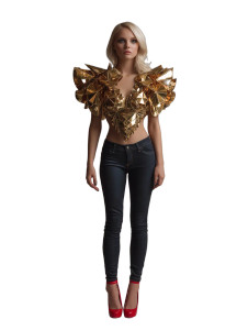 Glamorous Swiss Model Vinyl Car Decal Sticker – Waterproof & UV-Resistant 