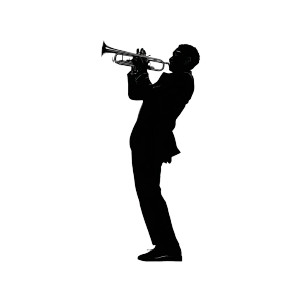 Trumpet Player Silhouette Vinyl Car Decal Sticker – Waterproof & UV-Resistant Trumpet Player Silhouette Vinyl Car Decal Sticker – Waterproof & UV-Resistant
