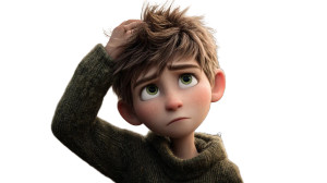 Confused Pixar Kid Vinyl Car Decal Sticker – Waterproof & UV-Resistant 