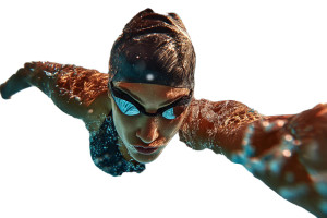 Underwater Swimmer V7 Vinyl Car Decal Sticker – Waterproof & UV-Resistant 
