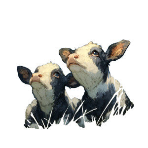 Two-Headed Calf Vinyl Car Decal Sticker – Waterproof & UV-Resistant 