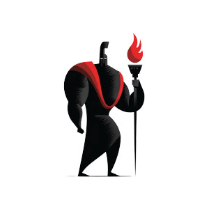 Heroic Warrior Logo Vinyl Car Decal Sticker – Waterproof & UV-Resistant 