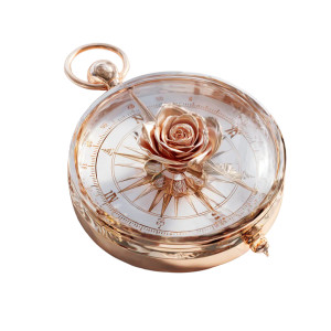 Golden Elegant Compass Vinyl Car Decal Sticker – Waterproof & UV-Resistant 