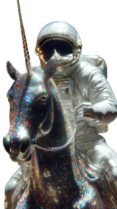 Astronaut On Unicorn V2 Vinyl Car Decal Sticker – Waterproof & UV-Resistant 