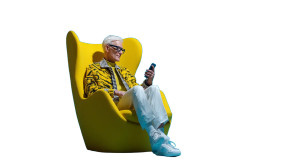 Stylish Elderly Man V6 Vinyl Car Decal Sticker – Waterproof & UV-Resistant 