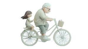 Cycling Grandfather Girl Vinyl Car Decal Sticker – Waterproof & UV-Resistant Cycling Grandfather Girl Vinyl Car Decal Sticker – Waterproof & UV-Resistant