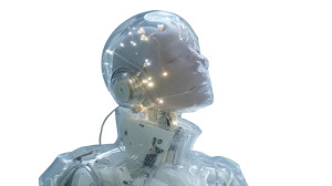 Translucent Robot Head Vinyl Car Decal Sticker – Waterproof & UV-Resistant 