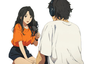 Podcast Anime Duo Vinyl Car Decal Sticker – Waterproof & UV-Resistant 