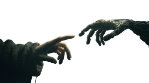 Man Meets Machine Vinyl Car Decal Sticker – Waterproof & UV-Resistant 