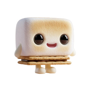 S'More Character Vinyl Car Decal Sticker – Waterproof & UV-Resistant 