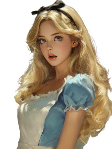 Whimsical Alice Girl V2 Vinyl Car Decal Sticker – Waterproof & UV-Resistant 