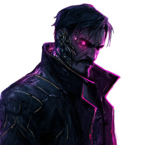 Cyberpunk Male Portrait V2 Vinyl Car Decal Sticker – Waterproof & UV-Resistant 