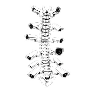 Spine Surveillance Vinyl Car Decal Sticker – Waterproof & UV-Resistant 