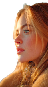 Blonde Woman Portrait V43 Vinyl Car Decal Sticker – Waterproof & UV-Resistant 