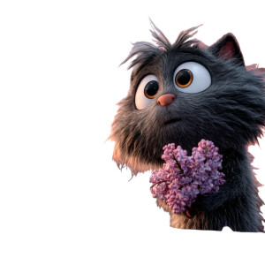 Sad Fluffy Cat V2 Vinyl Car Decal Sticker – Waterproof & UV-Resistant 