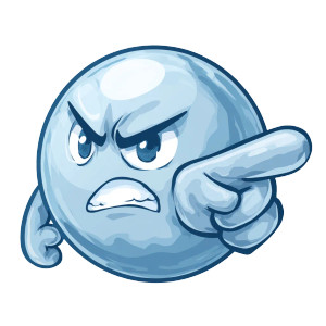 Angry Blue Emoji Vinyl Car Decal Sticker – Waterproof & UV-Resistant 