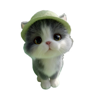 Cute Kitten Balcony Vinyl Car Decal Sticker – Waterproof & UV-Resistant 