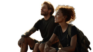 Hikers At Golden Hour Vinyl Car Decal Sticker – Waterproof & UV-Resistant Hikers At Golden Hour Vinyl Car Decal Sticker – Waterproof & UV-Resistant