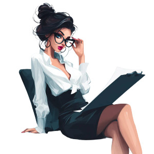 Stylish Businesswoman Illustration Vinyl Car Decal Sticker – Waterproof & UV-Resistant Stylish Businesswoman Illustration Vinyl Car Decal Sticker – Waterproof & UV-Resistant