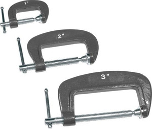 Get the Ultimate Grip | Performance Tool C Clamp Set - 1/2/3 Inch Jaw Width, Quick Release, Malleable Iron, Swivel Pad - Ideal for Wood & Metal