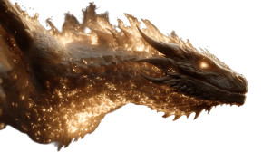 Golden Flame Dragon Vinyl Car Decal Sticker – Waterproof & UV-Resistant 