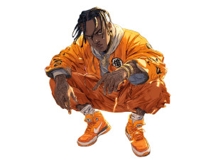 Travis Scott Dragon Ball Vinyl Car Decal Sticker – Waterproof & UV-Resistant 