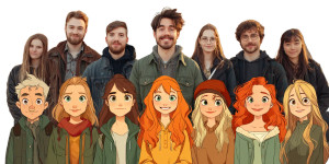 Mixed Group Photo Vinyl Car Decal Sticker – Waterproof & UV-Resistant 