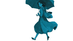 Rainy Street Walk V2 Vinyl Car Decal Sticker – Waterproof & UV-Resistant 