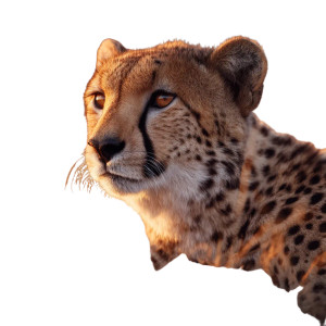 Cheetah Portrait V3 Vinyl Car Decal Sticker – Waterproof & UV-Resistant 