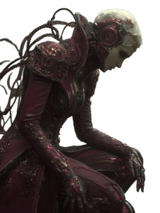 Cybernetic Android Female Vinyl Car Decal Sticker – Waterproof & UV-Resistant 