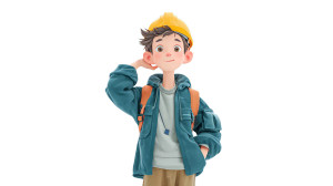 Chinese Boy Worker V2 Vinyl Car Decal Sticker – Waterproof & UV-Resistant 