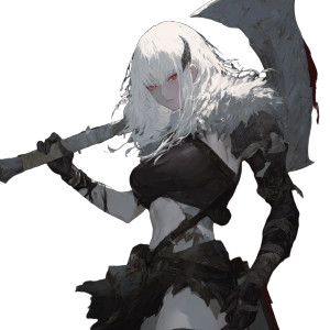 White-Haired Vampire Vinyl Car Decal Sticker – Waterproof & UV-Resistant 